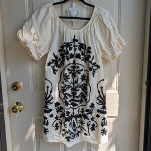 Free People Cream Dress with Embroidery